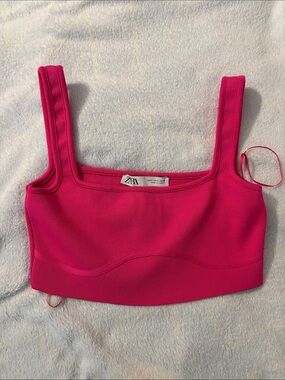 Zara Fuchsia Cropped Tank Bralette